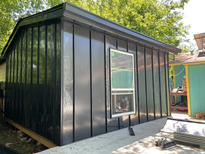 Black standing seam metal wall panels for Metal Roof Installation in Southampton